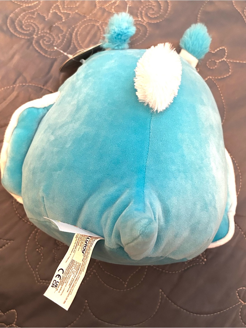 Squishmallows Josa Turquoise Blue Sea Creature Plush - Cute Pom-Pom Antennae - Picture 2 of 5